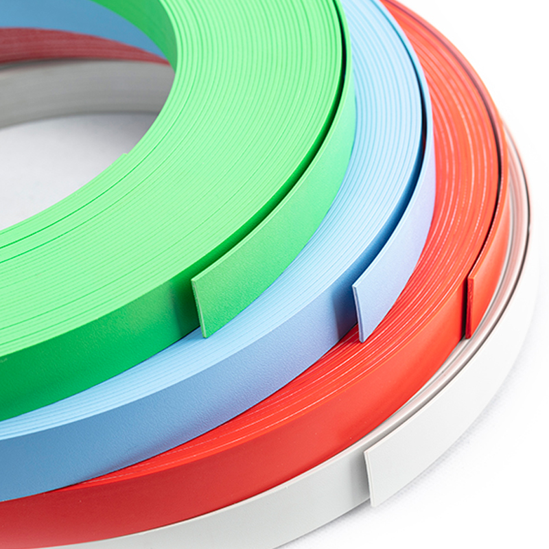 Applied Adhesive Solid Color PVC Edge Banding for Furniture Manufacturing Applied Adhesive Solid Color PVC Edge Banding for Furniture Manufacturing