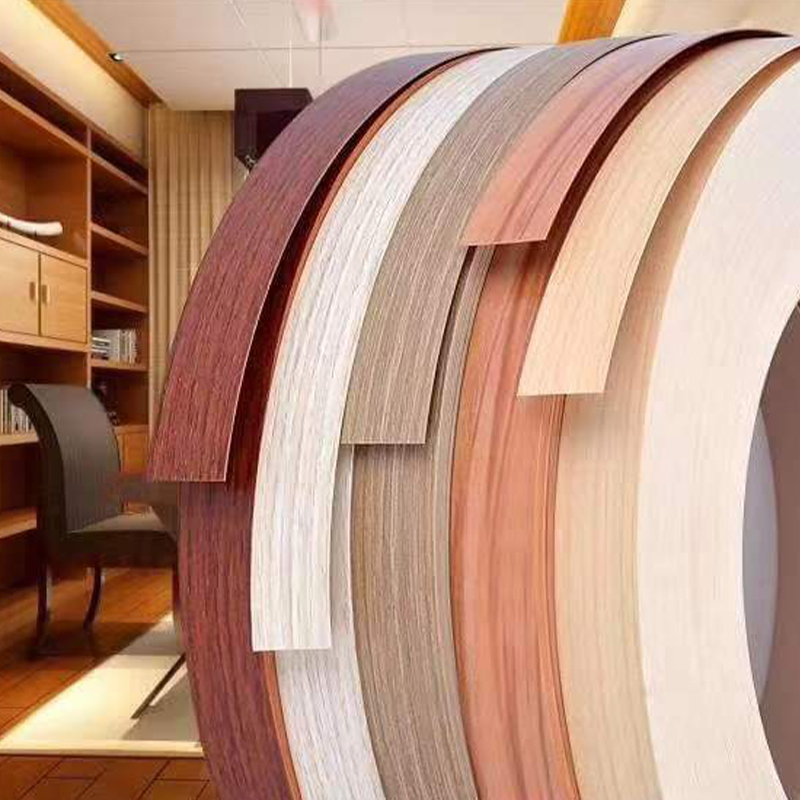 Custom Wood Grain PVC Edge Banding with Color Development Service Custom Wood Grain PVC Edge Banding with Color Development Service