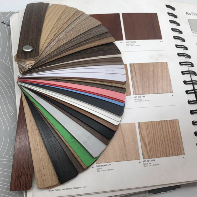 Custom Wood Grain PVC Edge Banding with Color Development Service Custom Wood Grain PVC Edge Banding with Color Development Service