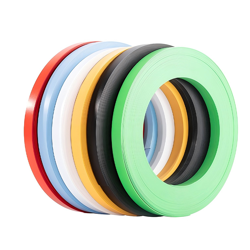 Applied Adhesive Solid Color PVC Edge Banding for Furniture Manufacturing