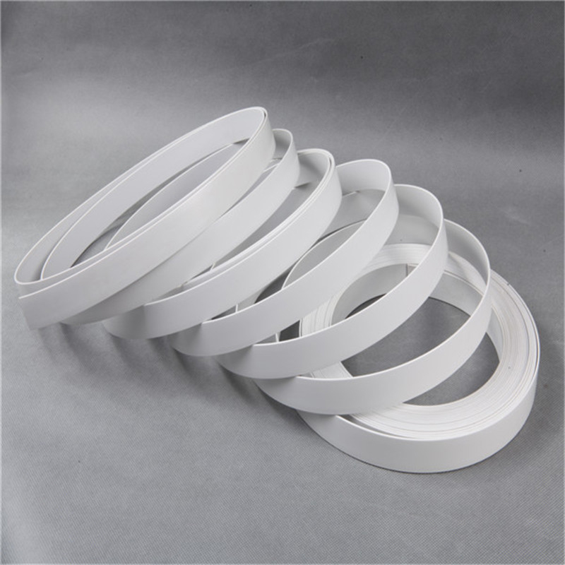 White Color Pre-glued EVA Adhesive PVC Edge Banding for Furniture Panels White Color Pre-glued EVA Adhesive PVC Edge Banding for Furniture Panels