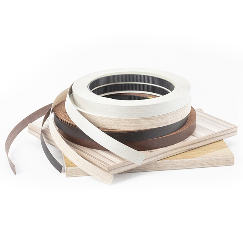 Hot Melt Adhesive Pre-Glued Melamine Edge Banding for Furniture Manufacturing Hot Melt Adhesive Pre-Glued Melamine Edge Banding for Furniture Manufacturing