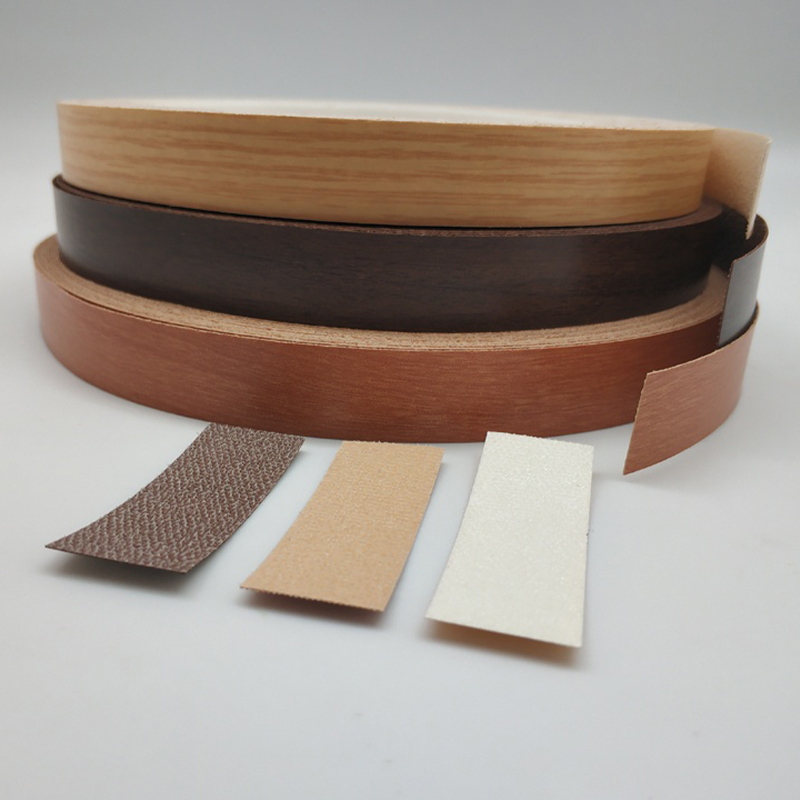 Hot Melt Adhesive Pre-Glued Melamine Edge Banding for Furniture Manufacturing Hot Melt Adhesive Pre-Glued Melamine Edge Banding for Furniture Manufacturing