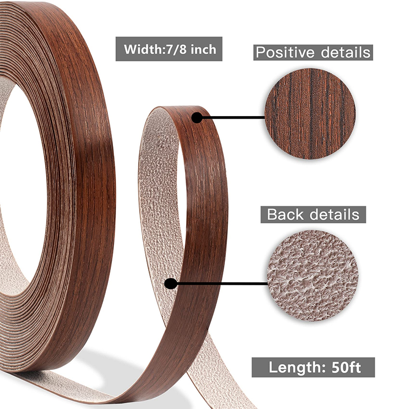 Pre-glued Wood Grain PVC Edge Banding for Panel Furniture Pre-glued Wood Grain PVC Edge Banding for Panel Furniture
