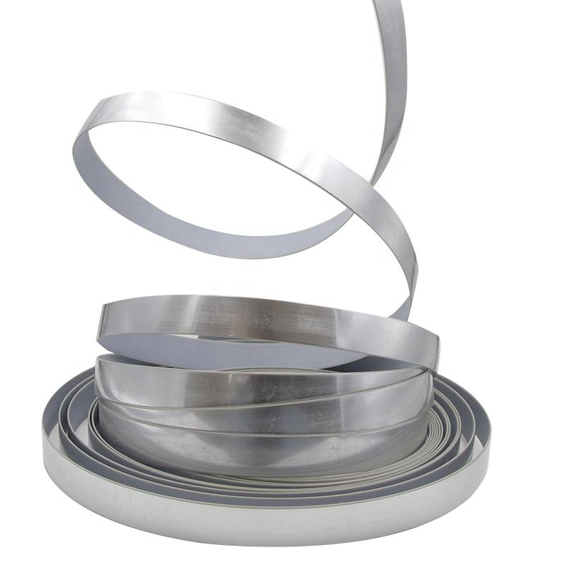 Brushed Aluminum Effect Edge Banding with PET Film for Modern Furniture Design
