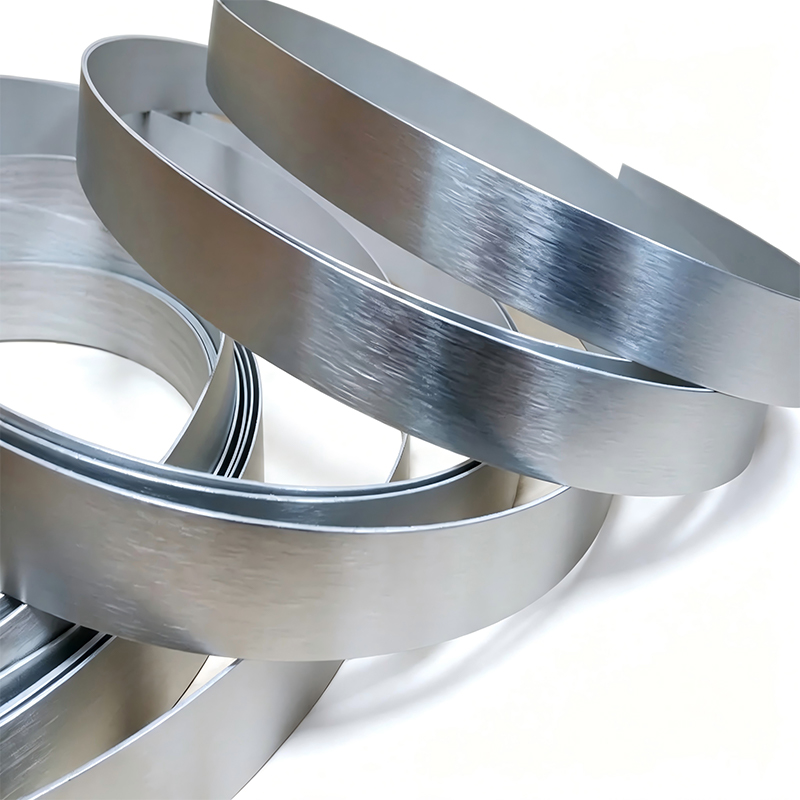 Brushed Aluminum Effect Edge Banding with PET Film for Modern Furniture Design Brushed Aluminum Effect Edge Banding with PET Film for Modern Furniture Design
