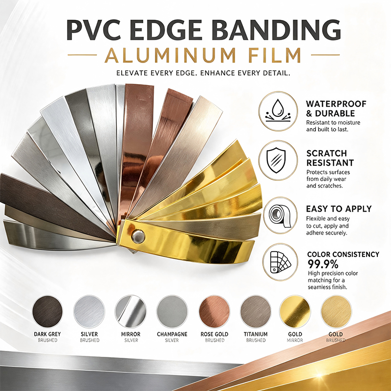 Custom Brushed Metallic Edge Banding for Luxury Furniture Brands and OEM Projects Custom Brushed Metallic Edge Banding for Luxury Furniture Brands and OEM Projects