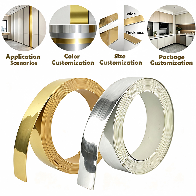 Mirror Finish Edge Banding with PET Film for Luxury Furniture and Cabinet Design Mirror Finish Edge Banding with PET Film for Luxury Furniture and Cabinet Design