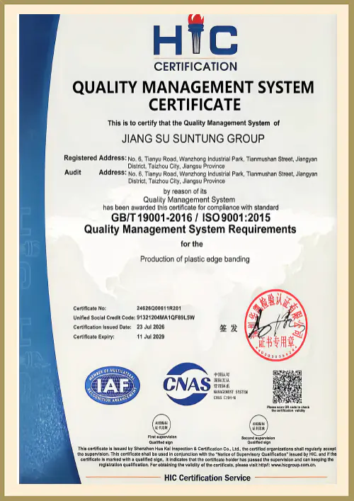 ISO9001:2015 Certificate ISO9001:2015 Certificate